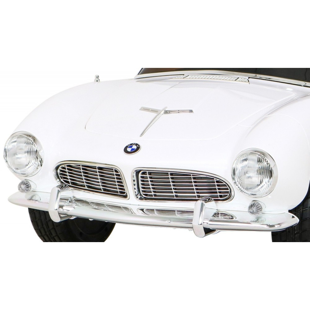 JOKO Elektrické autíčko BMW 507 Retro, penové kolesá, kožené sedadlo, USB, MP3, biele