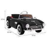 JOKO Elektrické autíčko BMW 507 Retro, penové kolesá, kožené sedadlo, USB, MP3, čierne