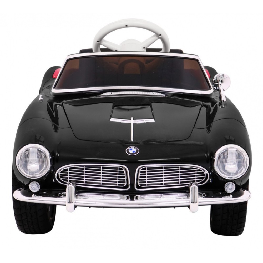 JOKO Elektrické autíčko BMW 507 Retro, penové kolesá, kožené sedadlo, USB, MP3, čierne