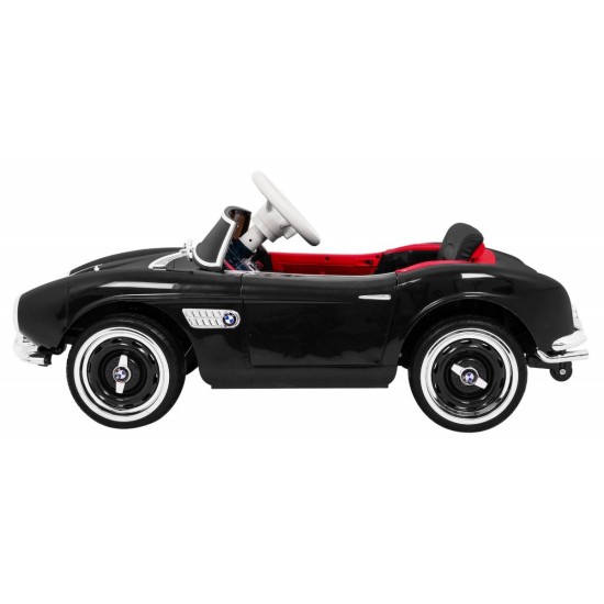 JOKO Elektrické autíčko BMW 507 Retro, penové kolesá, kožené sedadlo, USB, MP3, čierne