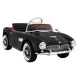JOKO Elektrické autíčko BMW 507 Retro, penové kolesá, kožené sedadlo, USB, MP3, čierne
