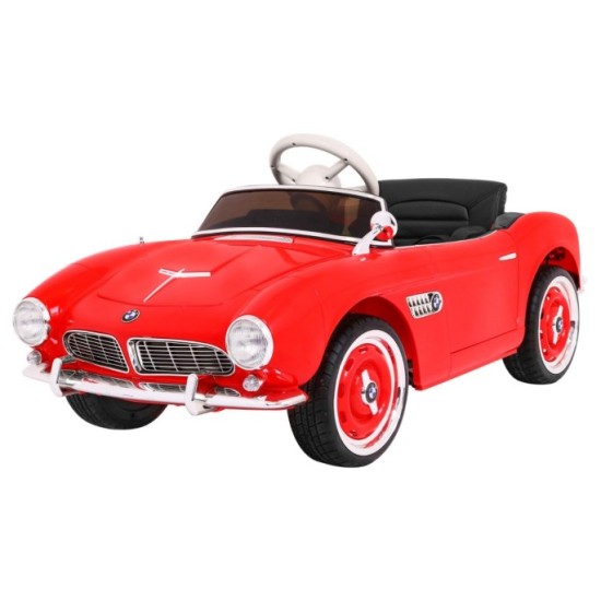 JOKO Elektrické autíčko BMW 507 Retro, penové kolesá, kožené sedadlo, USB, MP3, červené