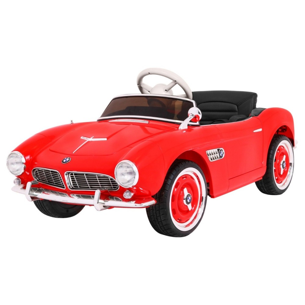 JOKO Elektrické autíčko BMW 507 Retro, penové kolesá, kožené sedadlo, USB, MP3, červené