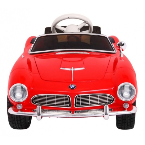 JOKO Elektrické autíčko BMW 507 Retro, penové kolesá, kožené sedadlo, USB, MP3, červené