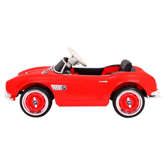 JOKO Elektrické autíčko BMW 507 Retro, penové kolesá, kožené sedadlo, USB, MP3, červené