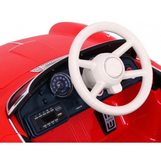 JOKO Elektrické autíčko BMW 507 Retro, penové kolesá, kožené sedadlo, USB, MP3, červené