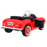 JOKO Elektrické autíčko BMW 507 Retro, penové kolesá, kožené sedadlo, USB, MP3, červené