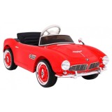 JOKO Elektrické autíčko BMW 507 Retro, penové kolesá, kožené sedadlo, USB, MP3, červené