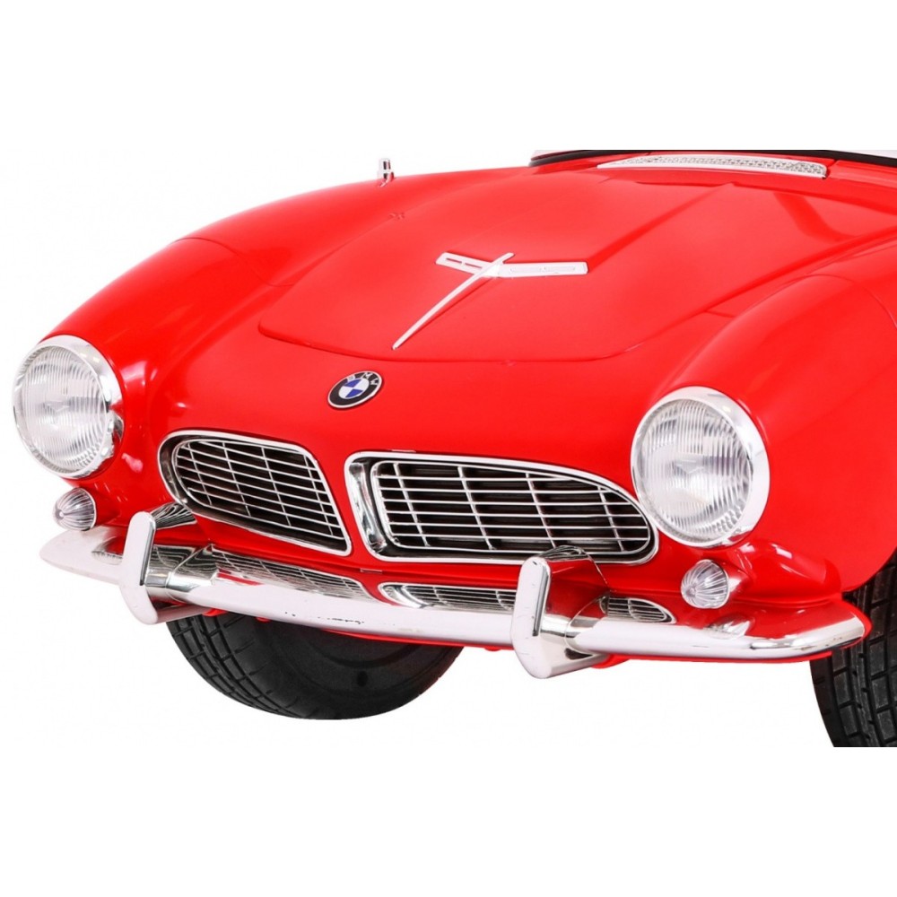 JOKO Elektrické autíčko BMW 507 Retro, penové kolesá, kožené sedadlo, USB, MP3, červené