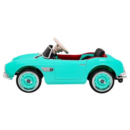 JOKO Elektrické autíčko BMW 507 Retro, penové kolesá, kožené sedadlo, USB, MP3, zelené