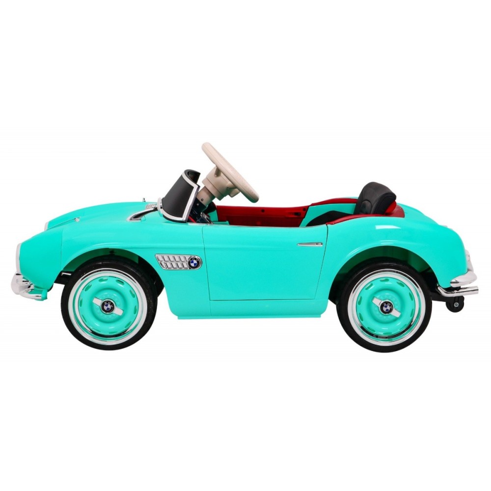 JOKO Elektrické autíčko BMW 507 Retro, penové kolesá, kožené sedadlo, USB, MP3, zelené