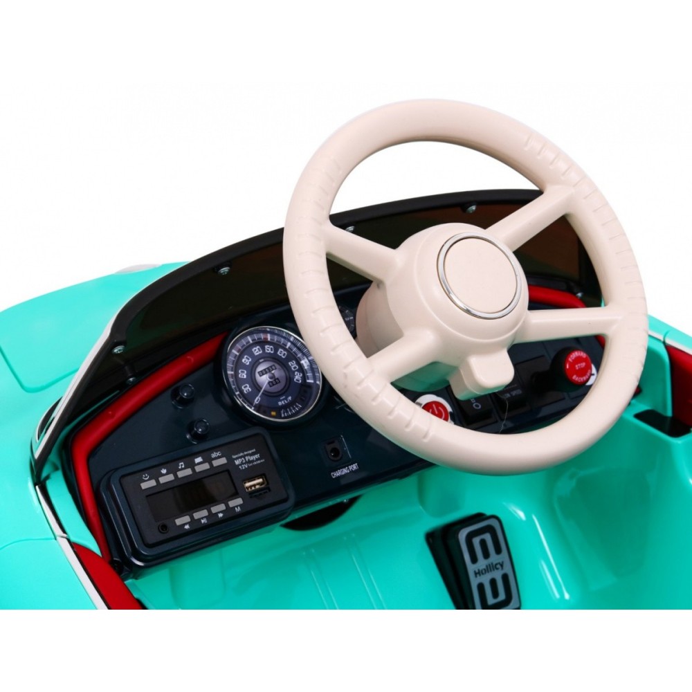 JOKO Elektrické autíčko BMW 507 Retro, penové kolesá, kožené sedadlo, USB, MP3, zelené