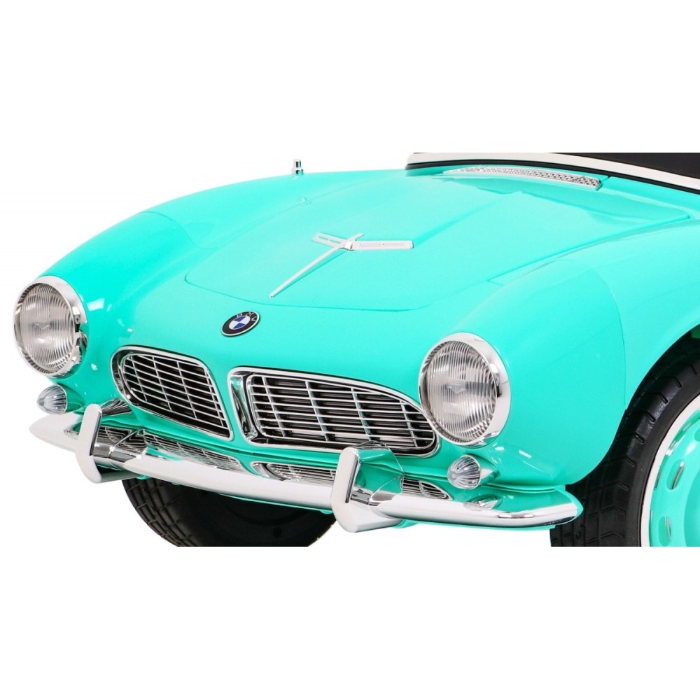 JOKO Elektrické autíčko BMW 507 Retro, penové kolesá, kožené sedadlo, USB, MP3, zelené