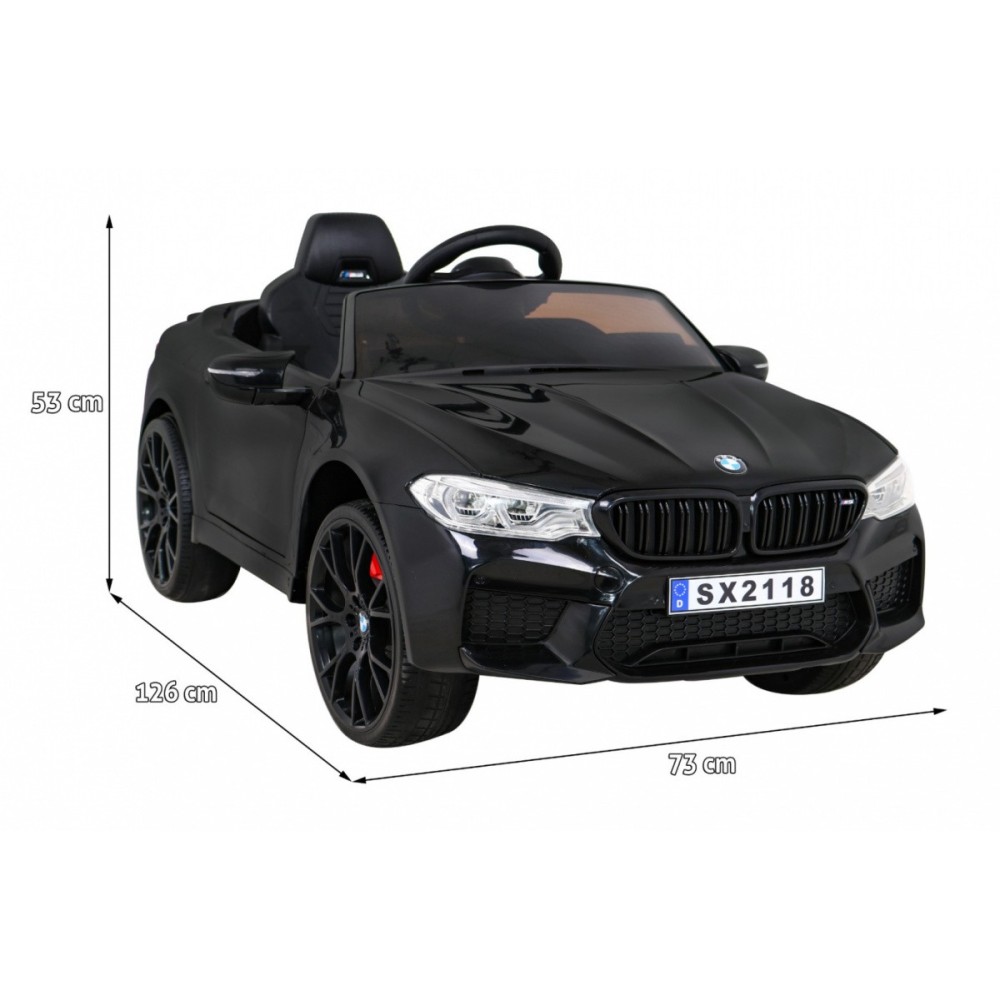 JOKO Elektrické autíčko BMW M5 24V s funkciou DRIFTU, penové kolesá, čierne