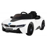 JOKO Elektrické autíčko BMW I8 COUPE LIFT, penové kolesá, kožené sedadlo, USB, MP3, biele