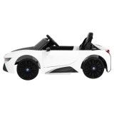 JOKO Elektrické autíčko BMW I8 COUPE LIFT, penové kolesá, kožené sedadlo, USB, MP3, biele