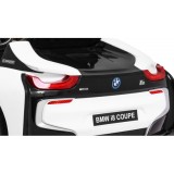 JOKO Elektrické autíčko BMW I8 COUPE LIFT, penové kolesá, kožené sedadlo, USB, MP3, biele