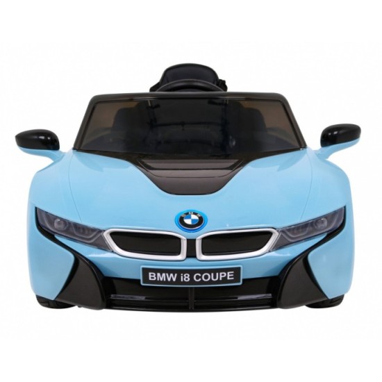 JOKO Elektrické autíčko BMW I8 COUPE LIFT, penové kolesá, kožené sedadlo, USB, MP3, modré