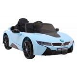 JOKO Elektrické autíčko BMW I8 COUPE LIFT, penové kolesá, kožené sedadlo, USB, MP3, modré