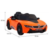 JOKO Elektrické autíčko BMW I8 COUPE LIFT, penové kolesá, kožené sedadlo, USB, MP3, oranžové