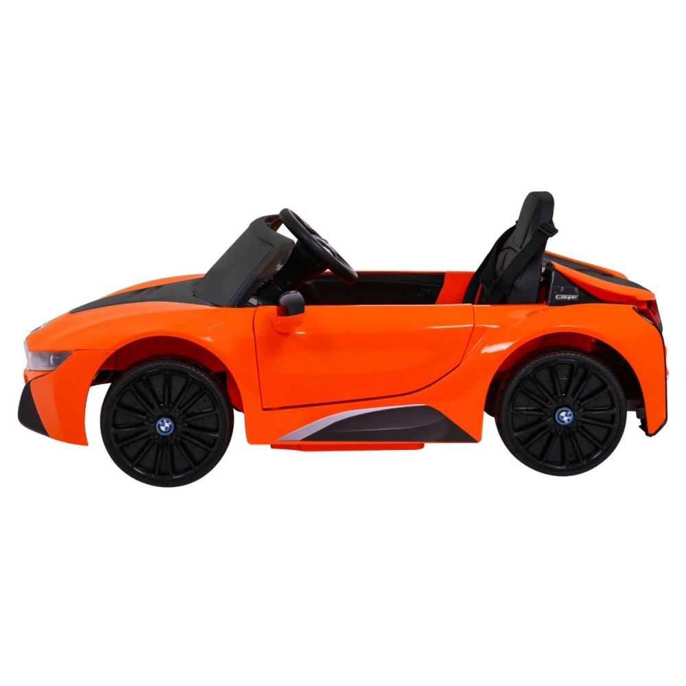 JOKO Elektrické autíčko BMW I8 COUPE LIFT, penové kolesá, kožené sedadlo, USB, MP3, oranžové