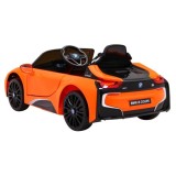 JOKO Elektrické autíčko BMW I8 COUPE LIFT, penové kolesá, kožené sedadlo, USB, MP3, oranžové
