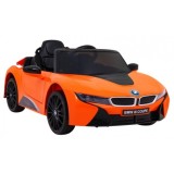 JOKO Elektrické autíčko BMW I8 COUPE LIFT, penové kolesá, kožené sedadlo, USB, MP3, oranžové