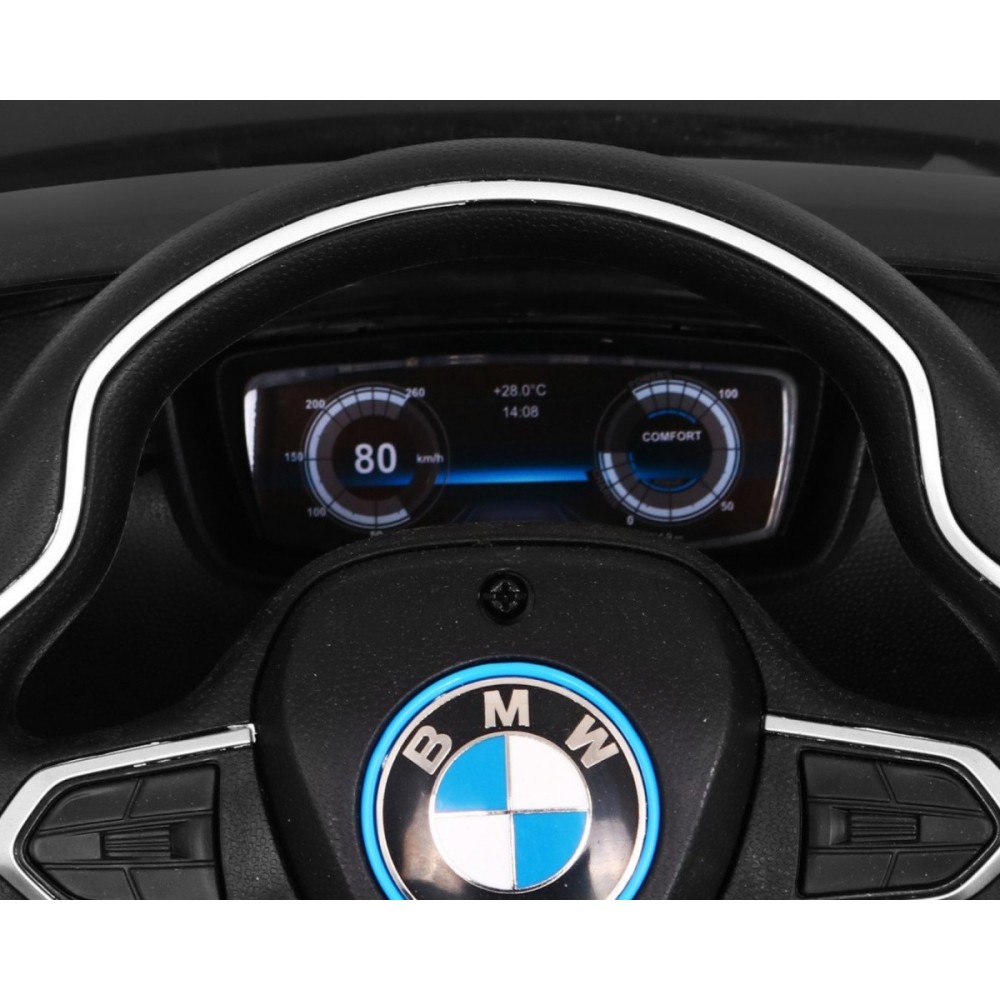 JOKO Elektrické autíčko BMW I8 COUPE LIFT, penové kolesá, kožené sedadlo, USB, MP3, oranžové