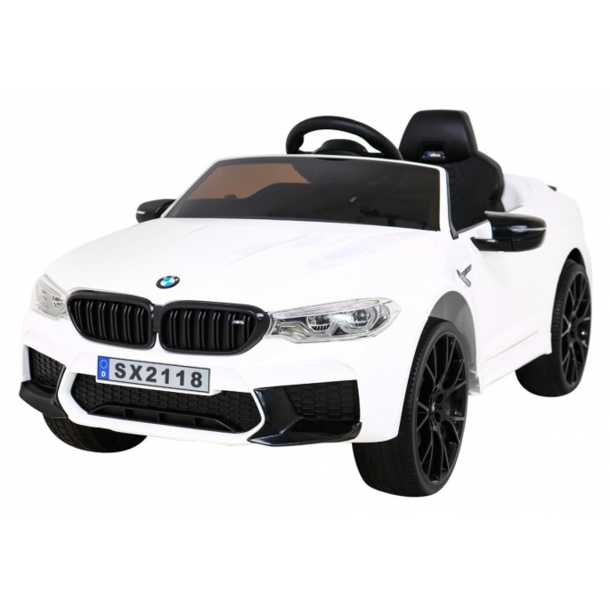 JOKO Elektrické autíčko BMW M5 24V s funkciou DRIFTU, penové kolesá, biele