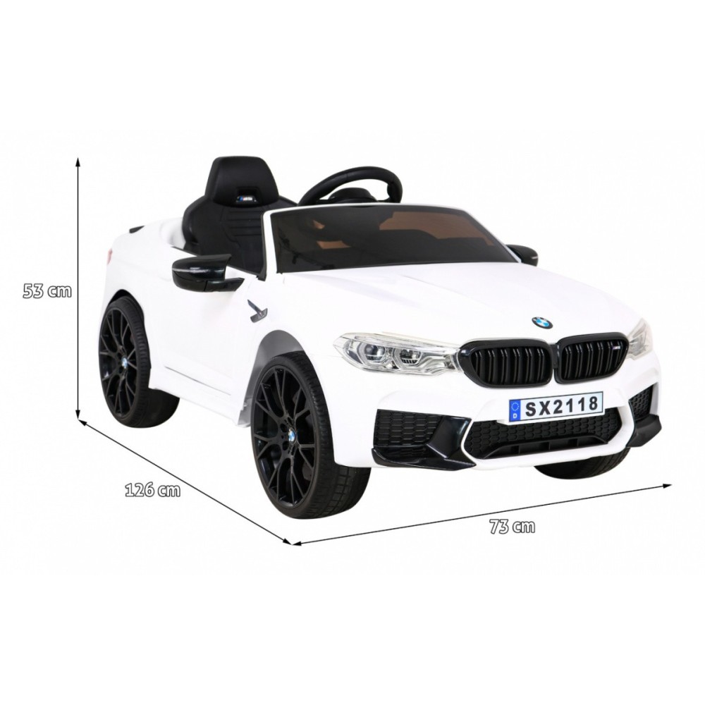 JOKO Elektrické autíčko BMW M5 24V s funkciou DRIFTU, penové kolesá, biele