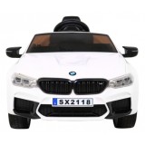 JOKO Elektrické autíčko BMW M5 24V s funkciou DRIFTU, penové kolesá, biele