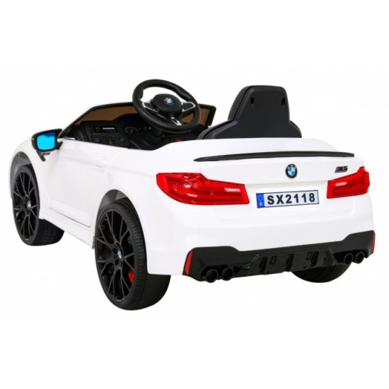 JOKO Elektrické autíčko BMW M5 24V s funkciou DRIFTU, penové kolesá, biele