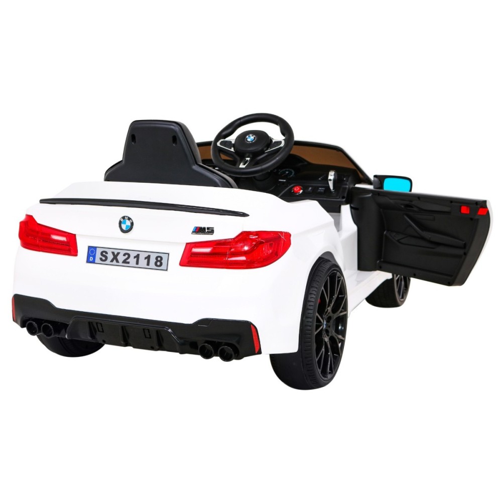 JOKO Elektrické autíčko BMW M5 24V s funkciou DRIFTU, penové kolesá, biele