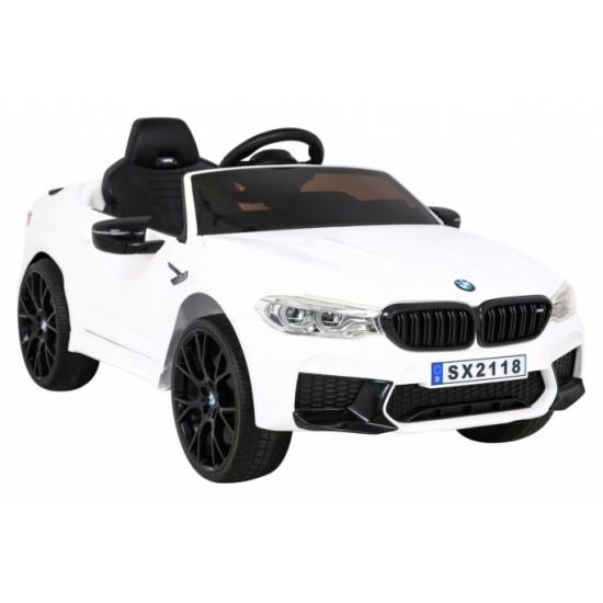 JOKO Elektrické autíčko BMW M5 24V s funkciou DRIFTU, penové kolesá, biele