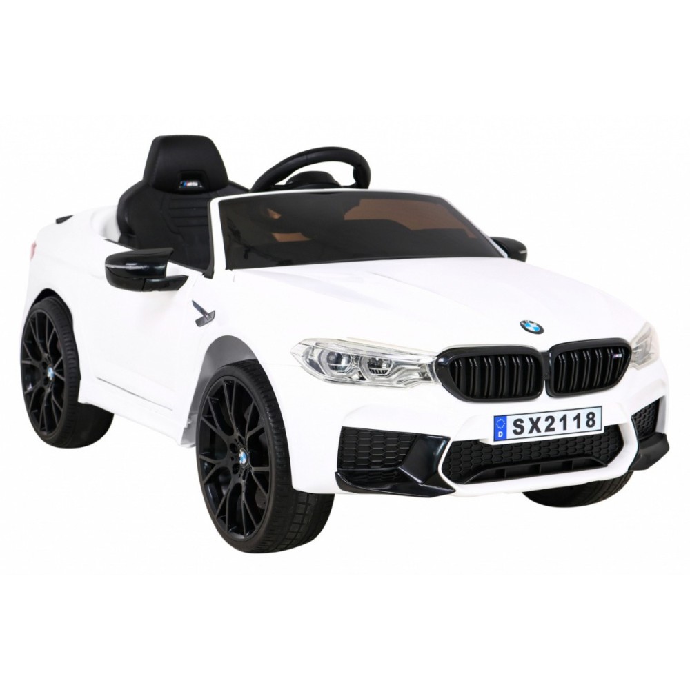 JOKO Elektrické autíčko BMW M5 24V s funkciou DRIFTU, penové kolesá, biele