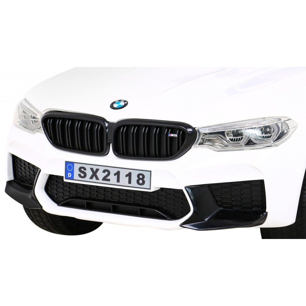JOKO Elektrické autíčko BMW M5 24V s funkciou DRIFTU, penové kolesá, biele