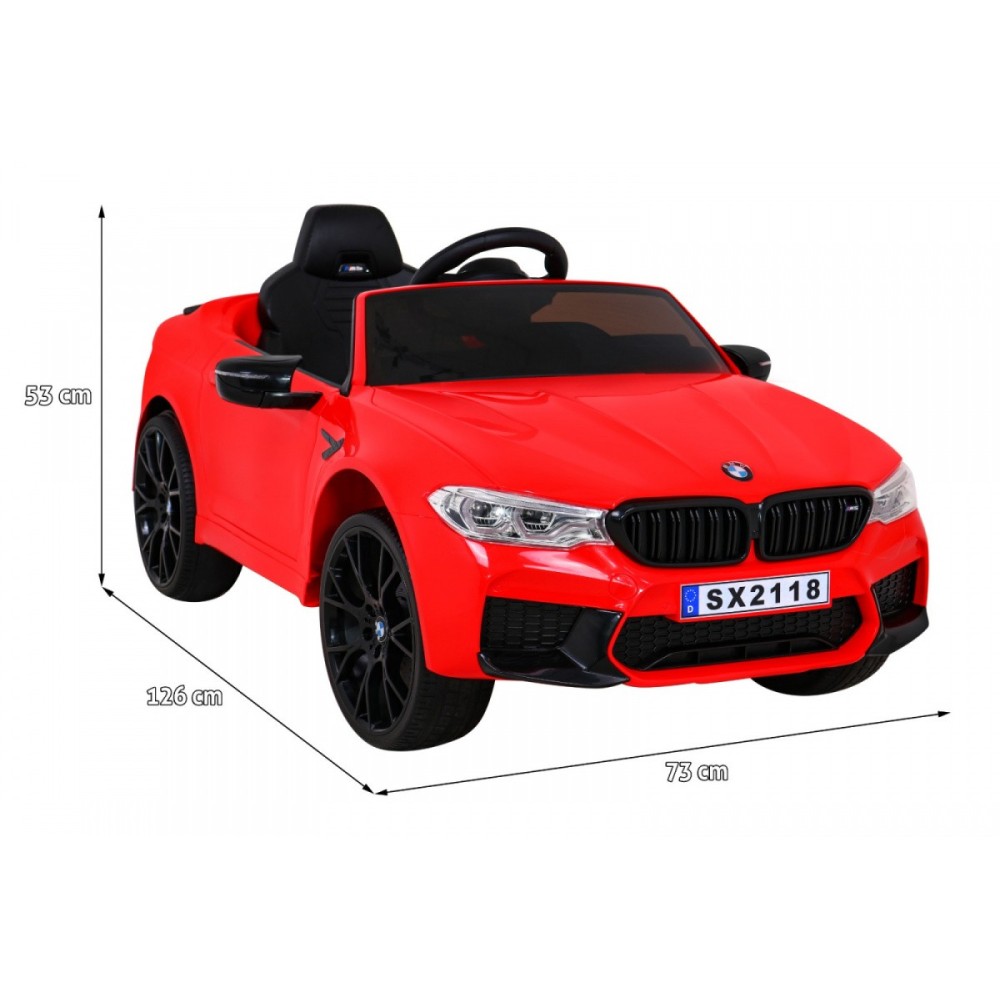 JOKO Elektrické autíčko BMW M5 24V s funkciou DRIFTU, penové kolesá, červené