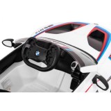 JOKO Elektrické autíčko BMW M6 GT3, penové kolesá, kožené sedadlo, USB, MP3, aktívna ventilácia biele
