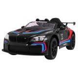 JOKO Elektrické autíčko BMW M6 GT3, penové kolesá, kožené sedadlo, USB, MP3, aktívna ventilácia, čierne
