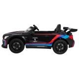 JOKO Elektrické autíčko BMW M6 GT3, penové kolesá, kožené sedadlo, USB, MP3, aktívna ventilácia, čierne