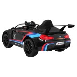 JOKO Elektrické autíčko BMW M6 GT3, penové kolesá, kožené sedadlo, USB, MP3, aktívna ventilácia, čierne