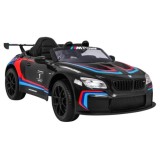JOKO Elektrické autíčko BMW M6 GT3, penové kolesá, kožené sedadlo, USB, MP3, aktívna ventilácia, čierne