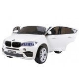 JOKO Elektrické autíčko BMW X6M XXL 2x120W, Dvojmiestne, penové kolesá, kožené sedadlo, USB, nosnosť 50kg, biele