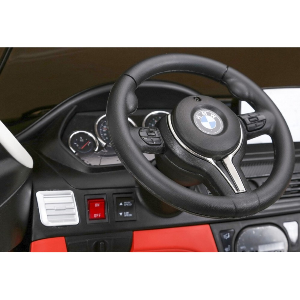 JOKO Elektrické autíčko BMW X6M XXL 2x120W, Dvojmiestne, penové kolesá, kožené sedadlo, USB, nosnosť 50kg, biele