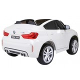 JOKO Elektrické autíčko BMW X6M XXL 2x120W, Dvojmiestne, penové kolesá, kožené sedadlo, USB, nosnosť 50kg, biele