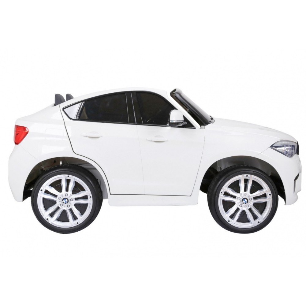 JOKO Elektrické autíčko BMW X6M XXL 2x120W, Dvojmiestne, penové kolesá, kožené sedadlo, USB, nosnosť 50kg, biele