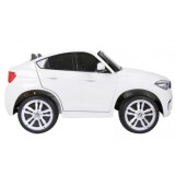 JOKO Elektrické autíčko BMW X6M XXL 2x120W, Dvojmiestne, penové kolesá, kožené sedadlo, USB, nosnosť 50kg, biele