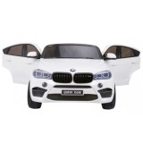 JOKO Elektrické autíčko BMW X6M XXL 2x120W, Dvojmiestne, penové kolesá, kožené sedadlo, USB, nosnosť 50kg, biele