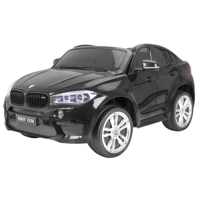 JOKO Elektrické autíčko BMW X6M XXL 2x120W, Dvojmiestne, penové kolesá, kožené sedadlo, USB, nosnosť 50kg, čierne