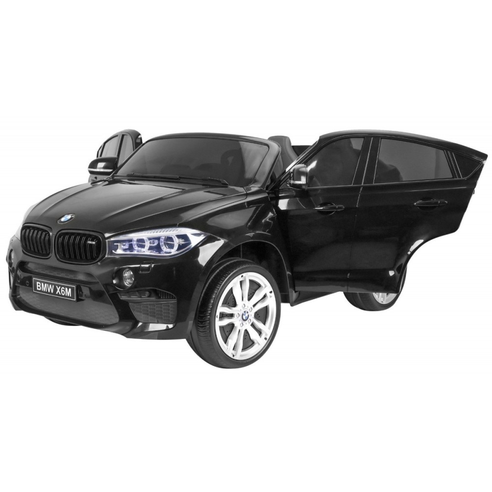 JOKO Elektrické autíčko BMW X6M XXL 2x120W, Dvojmiestne, penové kolesá, kožené sedadlo, USB, nosnosť 50kg, čierne